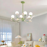 Pastoral Gingko Glass Chandelier 5