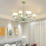 Pastoral Gingko Glass Chandelier 8