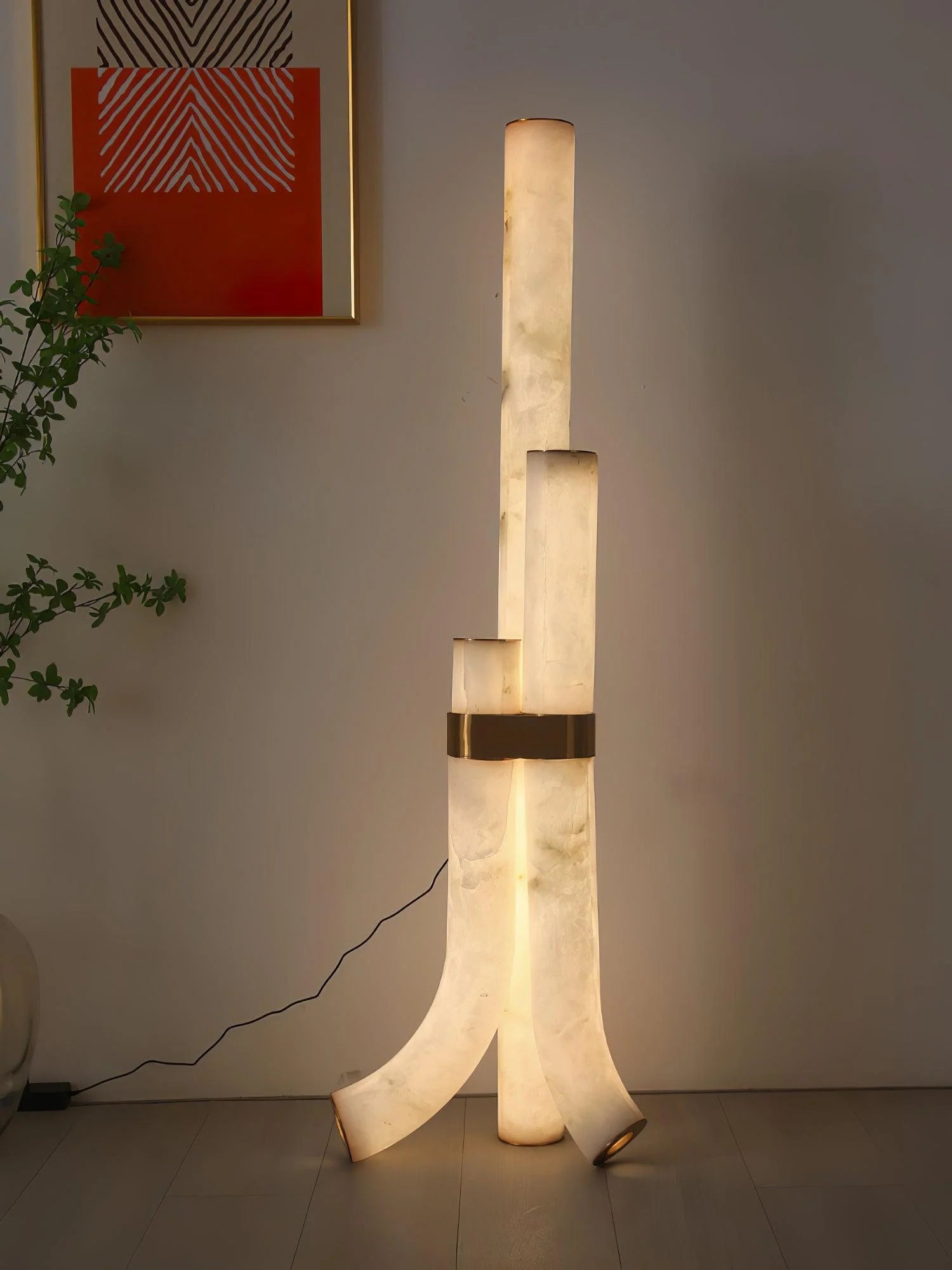 Pipe Plaster Floor Lamp 18