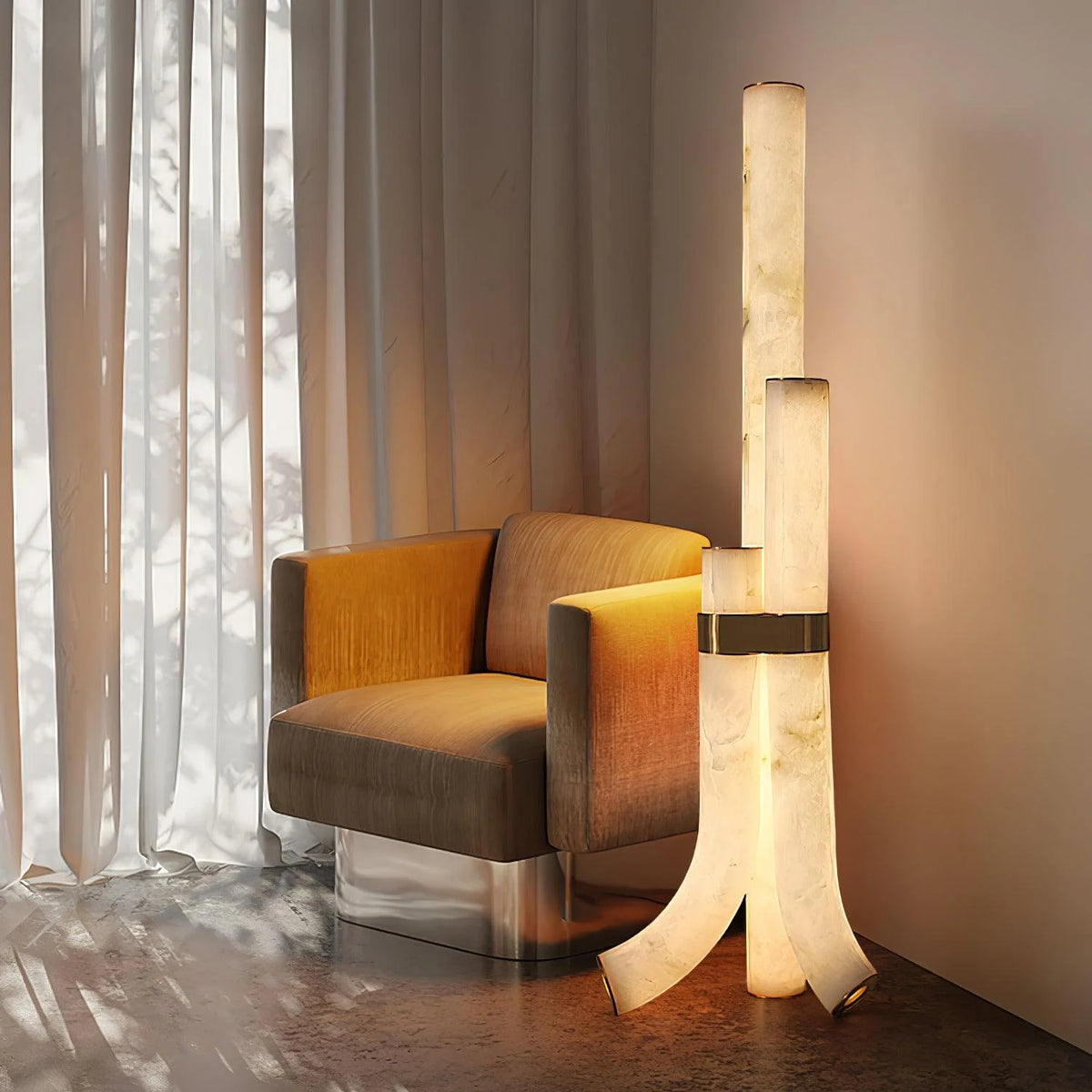 Pipe Plaster Floor Lamp 23