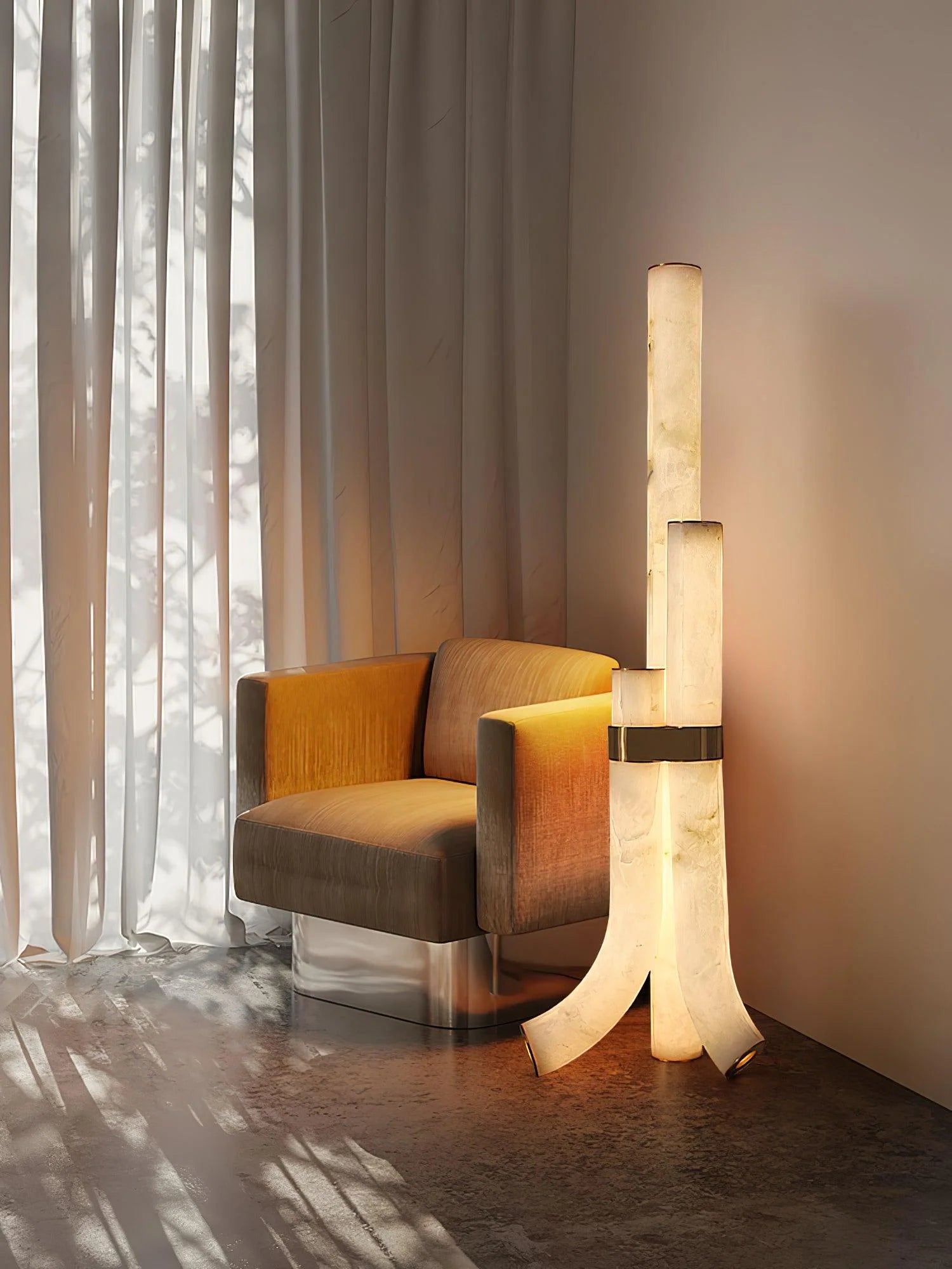 Pipe Plaster Floor Lamp 25