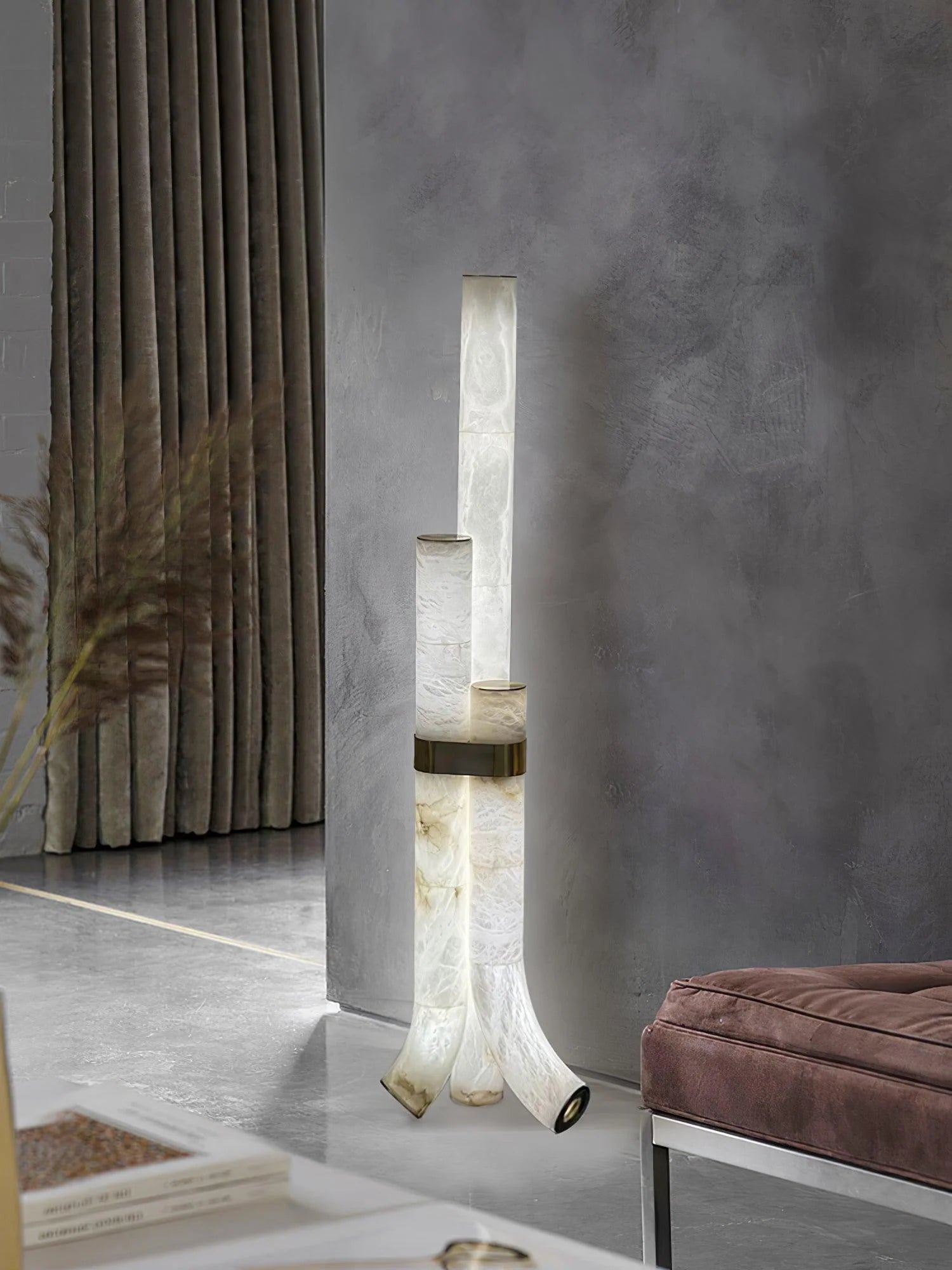 Pipe Plaster Floor Lamp 27