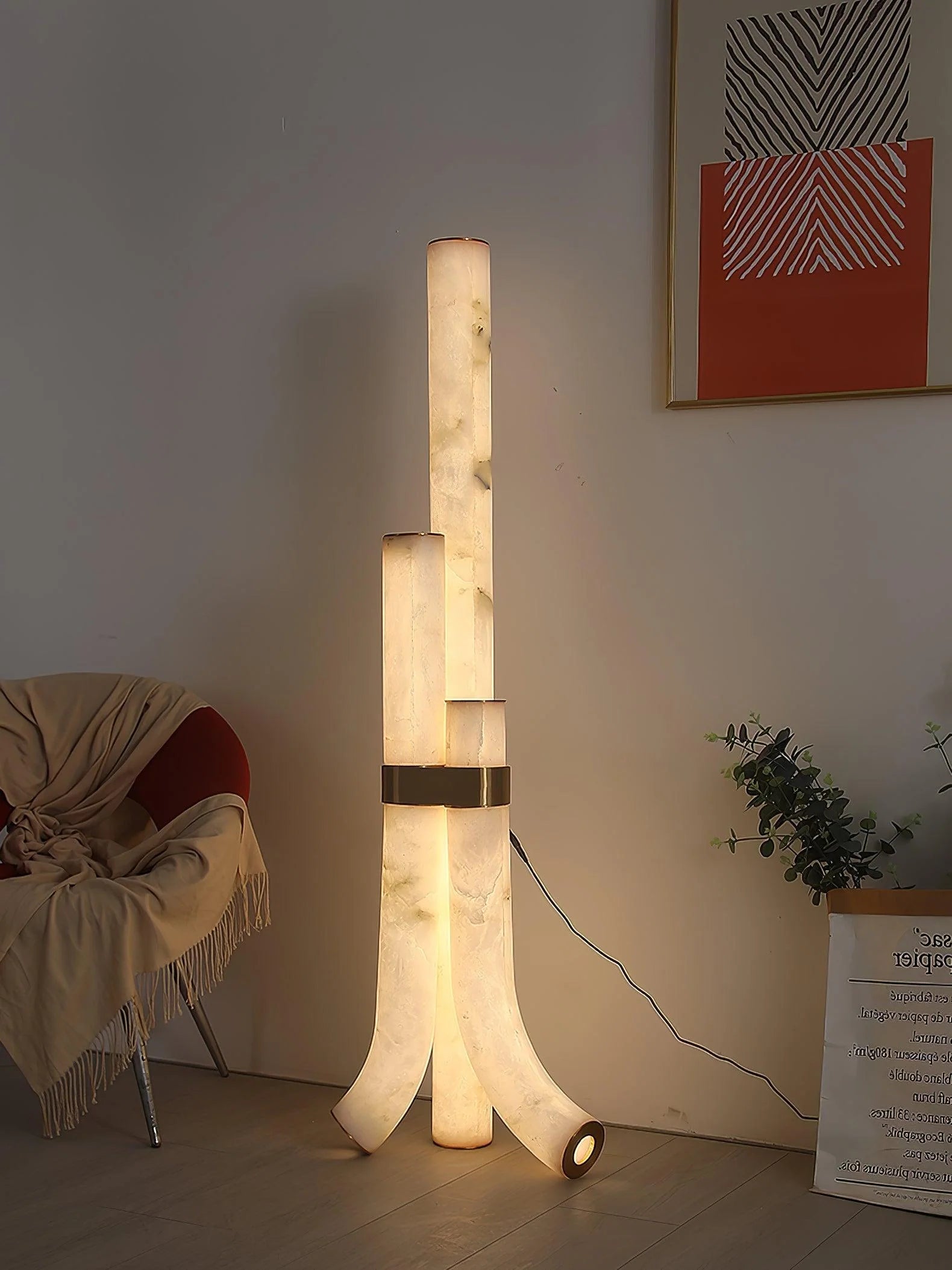 Pipe Plaster Floor Lamp 9