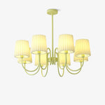 Pleated Fabric Matcha Chandelier 1