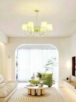 Pleated Fabric Matcha Chandelier 11