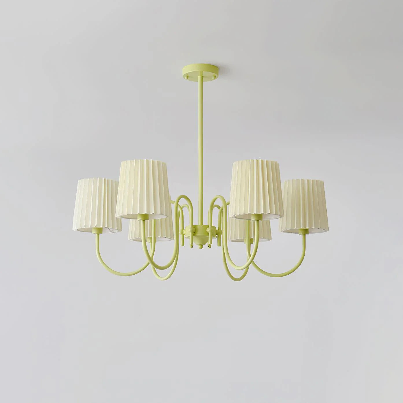 Pleated Fabric Matcha Chandelier 13