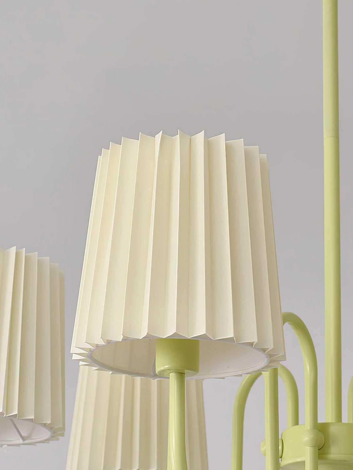 Pleated Fabric Matcha Chandelier 15