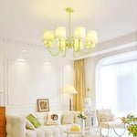 Pleated Fabric Matcha Chandelier 20