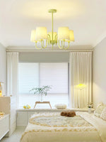 Pleated Fabric Matcha Chandelier 23