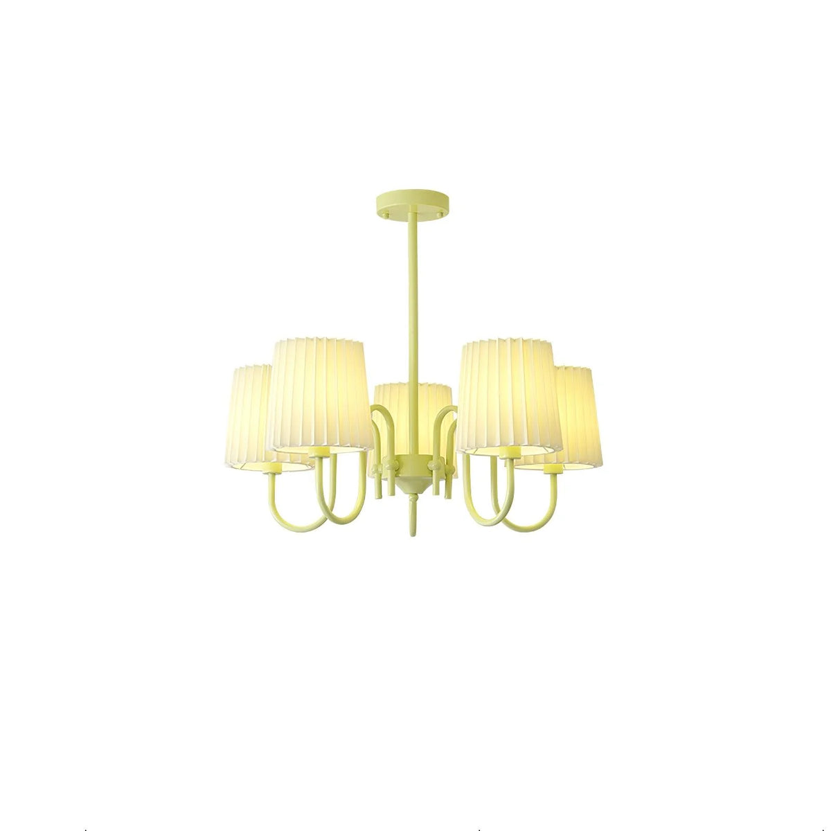 Pleated Fabric Matcha Chandelier 25