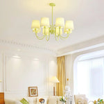 Pleated Fabric Matcha Chandelier 4