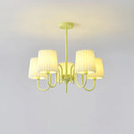 Pleated Fabric Matcha Chandelier 5