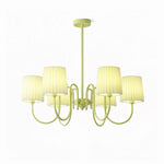 Pleated Fabric Matcha Chandelier 8