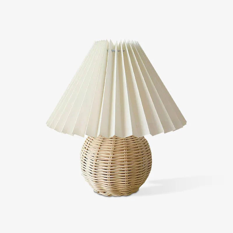 Rattan Pleated Table Lamp 1