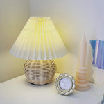 Rattan Pleated Table Lamp 10