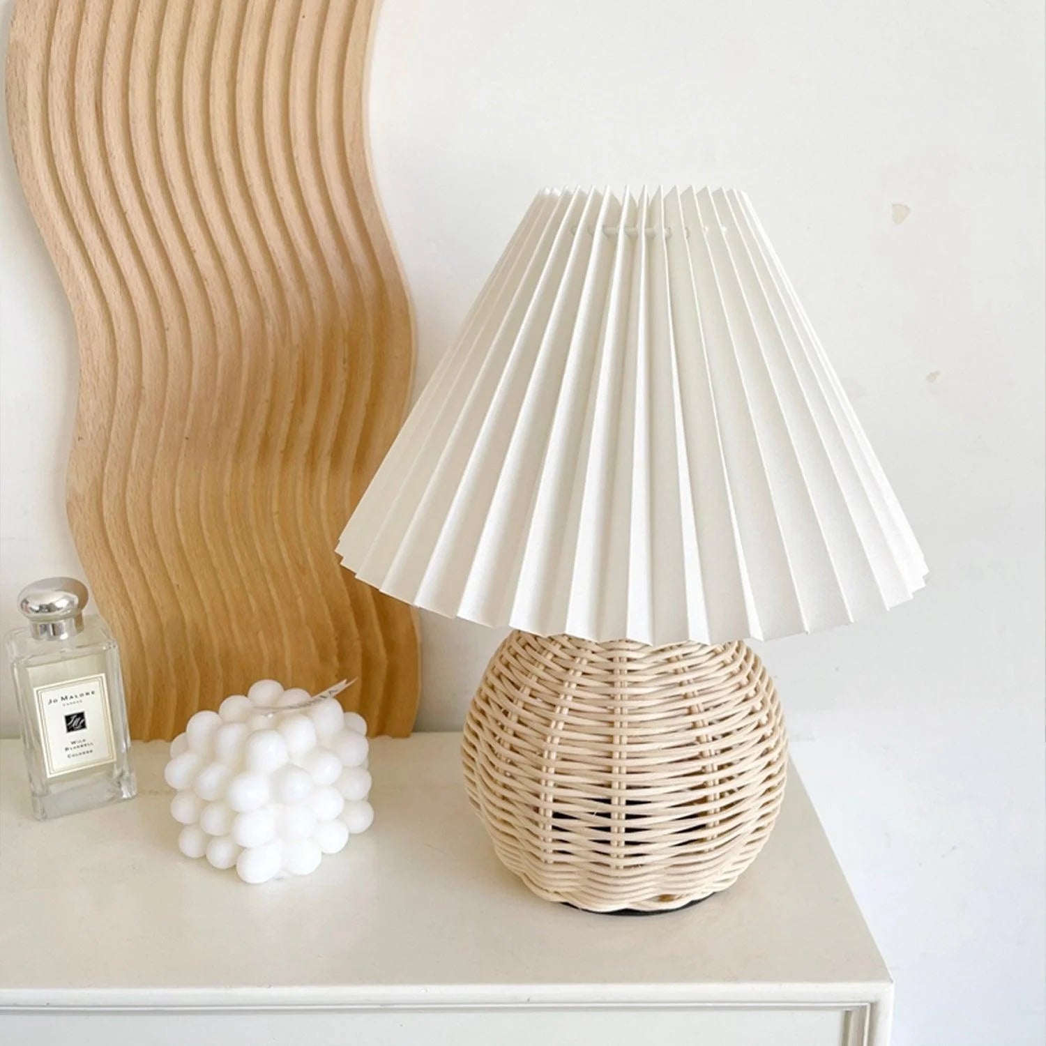 Rattan Pleated Table Lamp 13