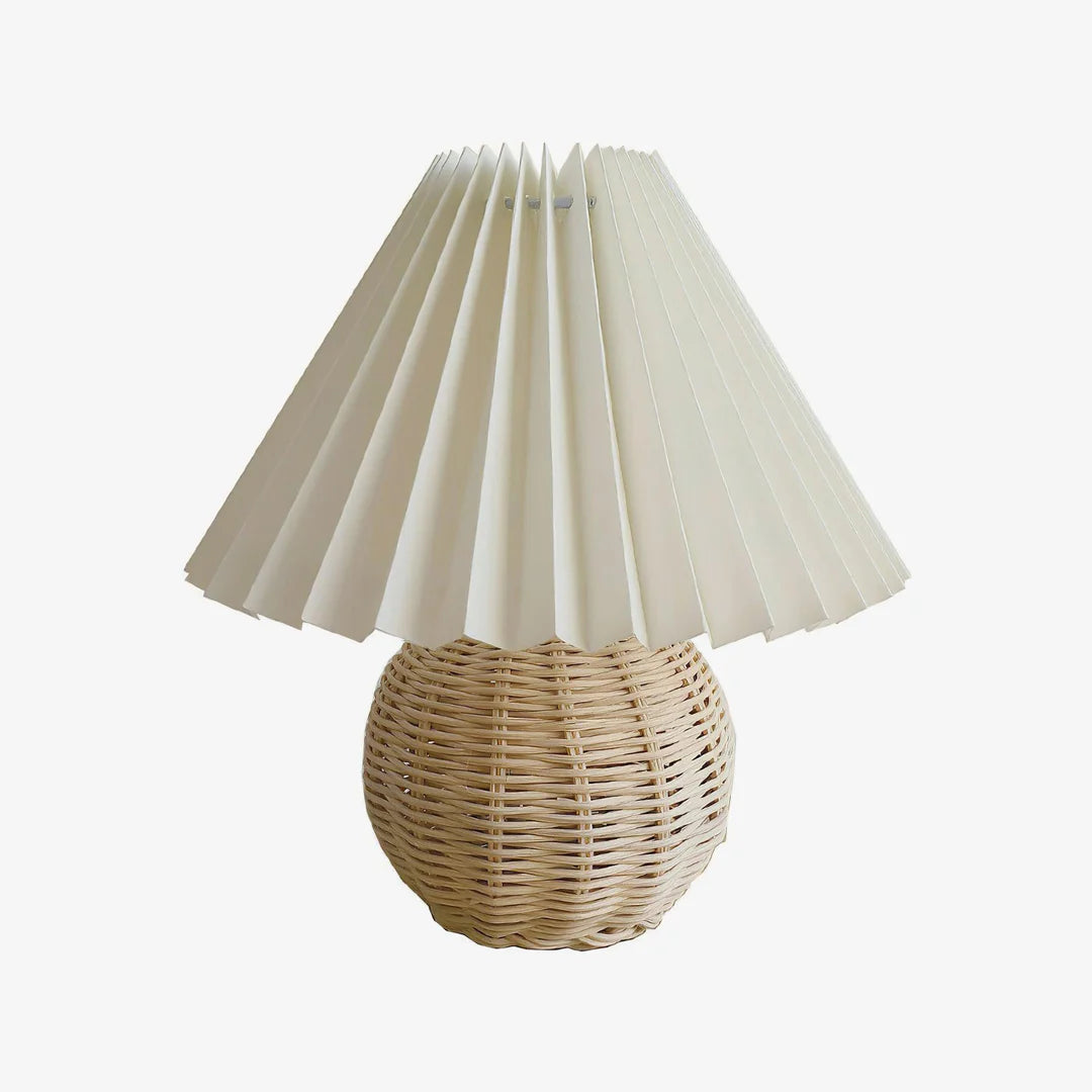 Rattan Pleated Table Lamp 17