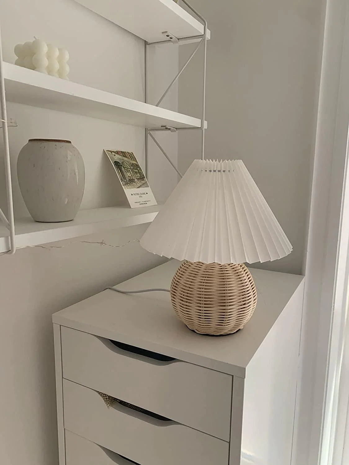 Rattan Pleated Table Lamp 18