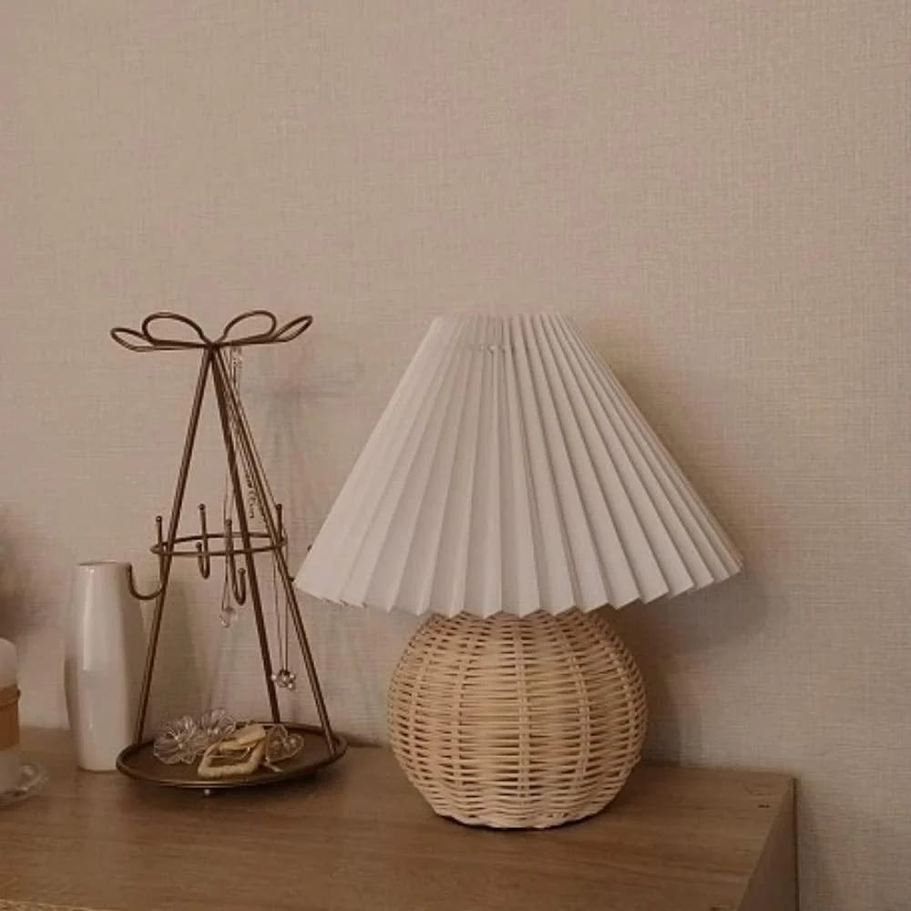 Rattan Pleated Table Lamp 3