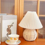 Rattan Pleated Table Lamp 9