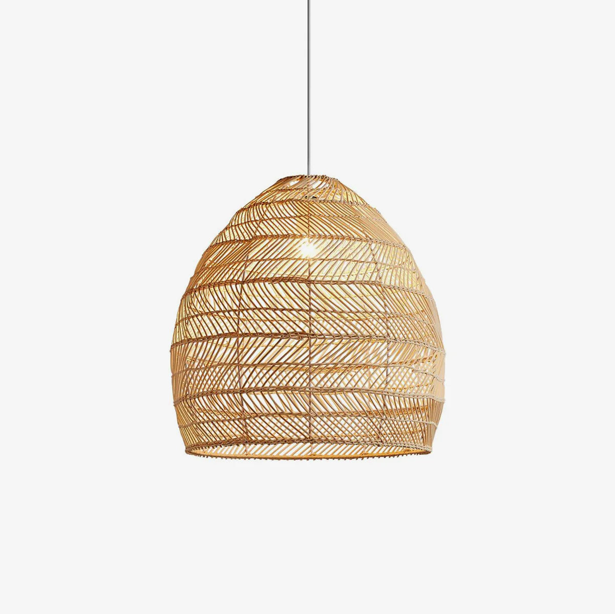 rattan woven pendant light with natural texture blends well with rustic and modern home decor