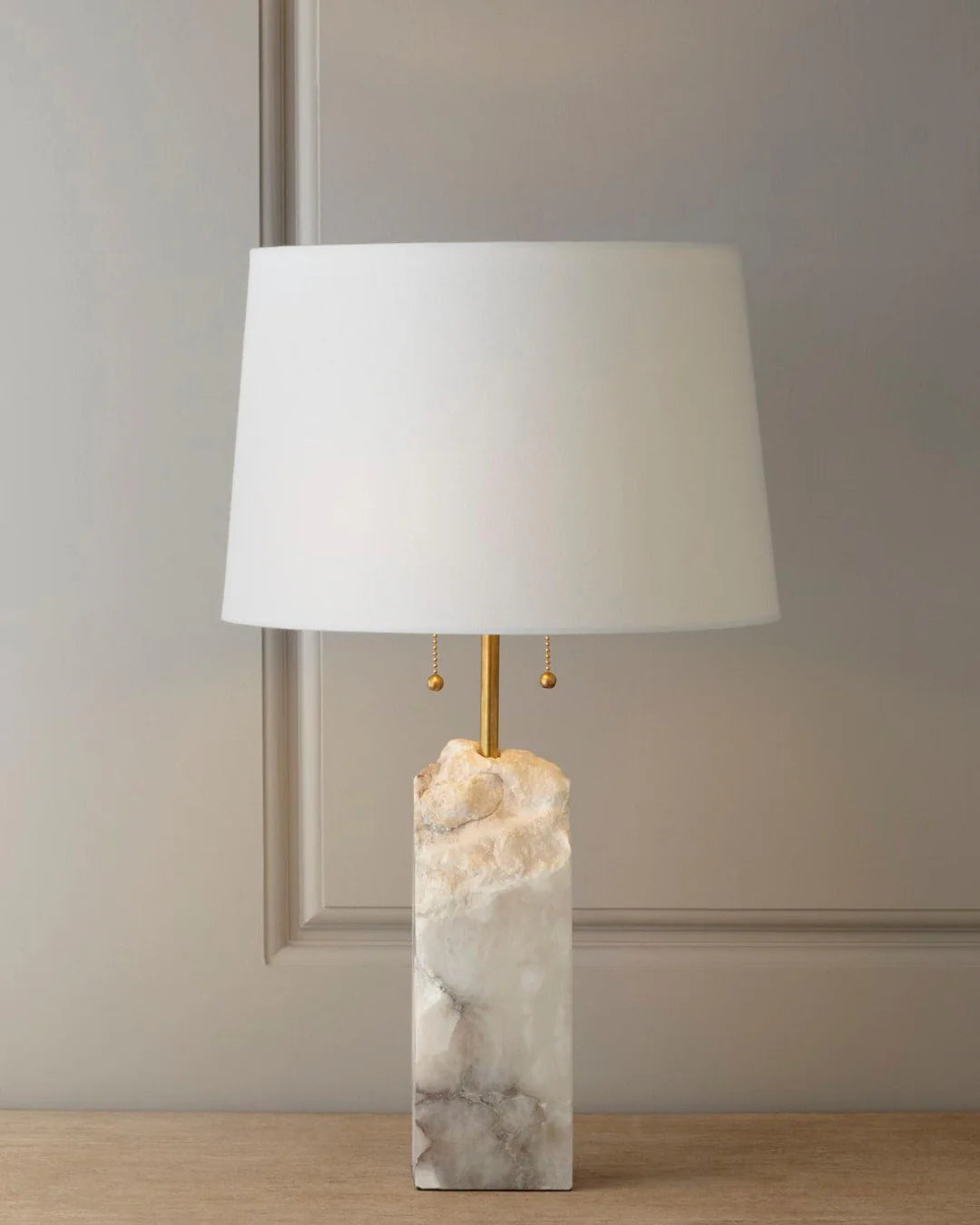 Raw Alabaster Table Lamp 19