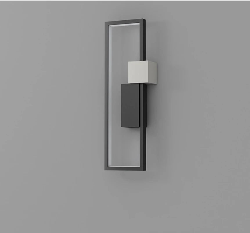 Rectangular_Modern_Wall_Lamp_with silicone strip light