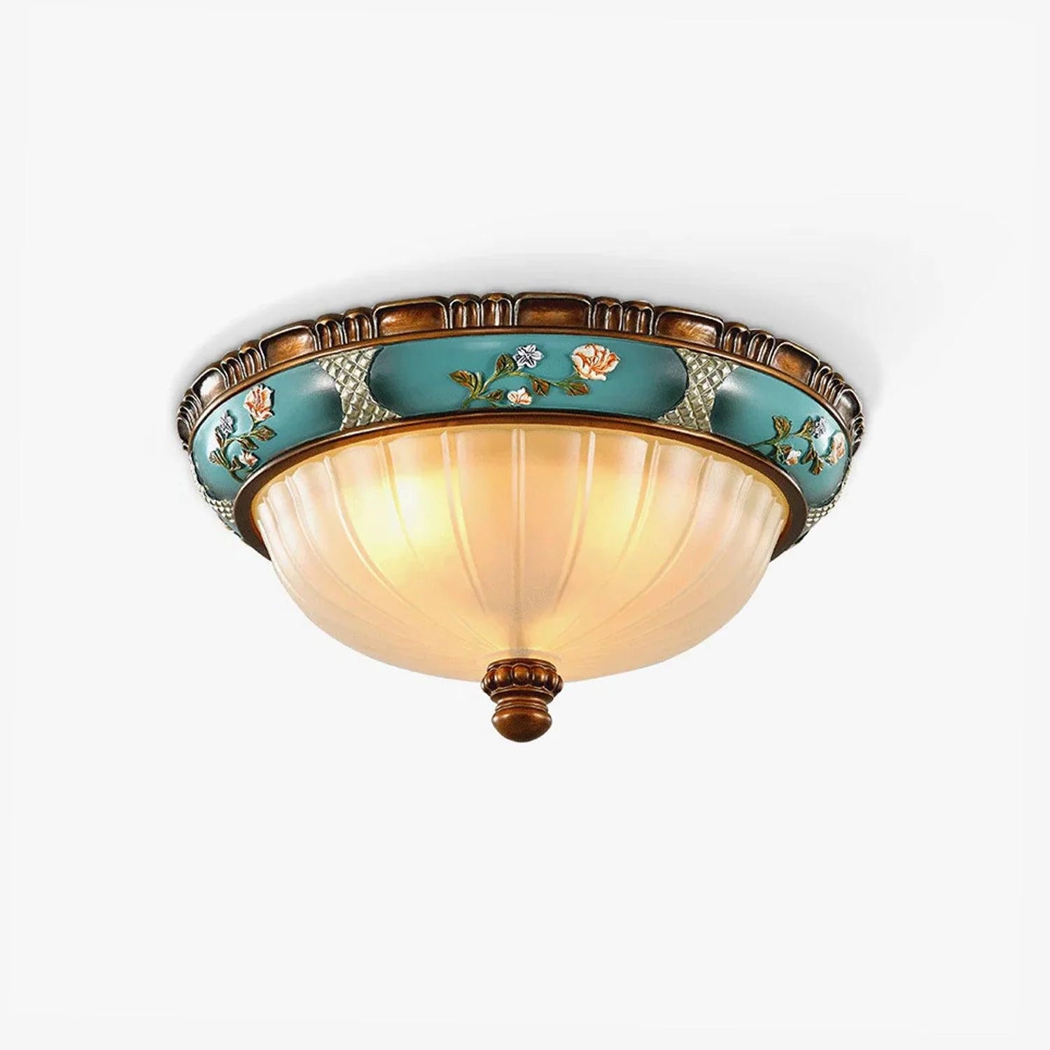 Retro Floral Resin Recessed Ceiling Light 1