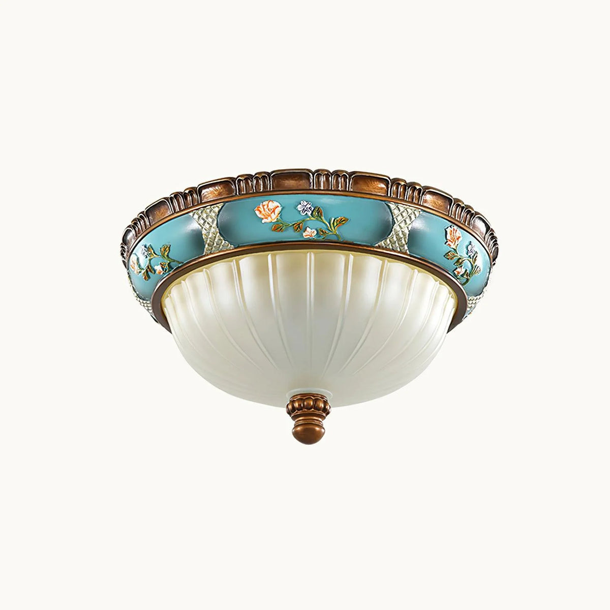 Retro Floral Resin Recessed Ceiling Light 16