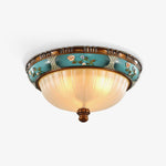Retro Floral Resin Recessed Ceiling Light 18