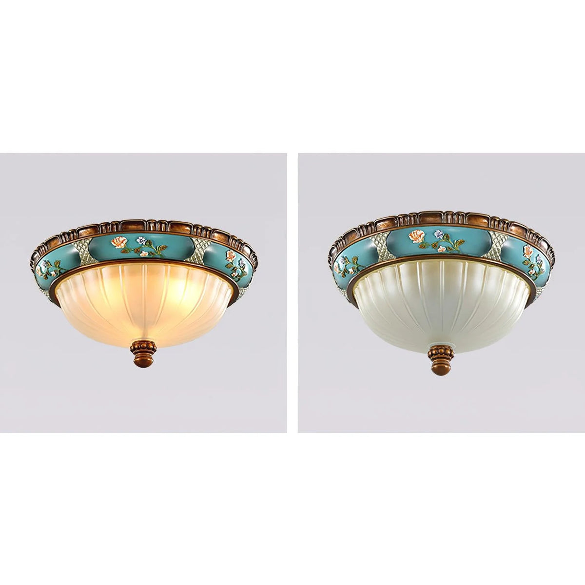 Retro Floral Resin Recessed Ceiling Light 21