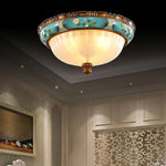 Retro Floral Resin Recessed Ceiling Light 23
