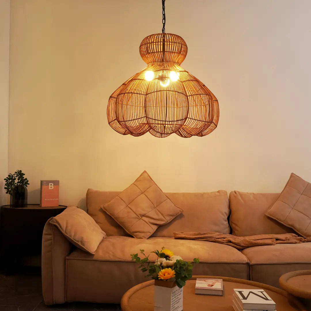Retro Rattan Pendant Lamp 10