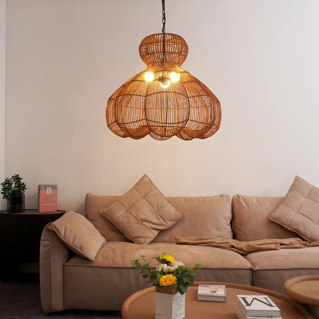 Retro Rattan Pendant Lamp 6