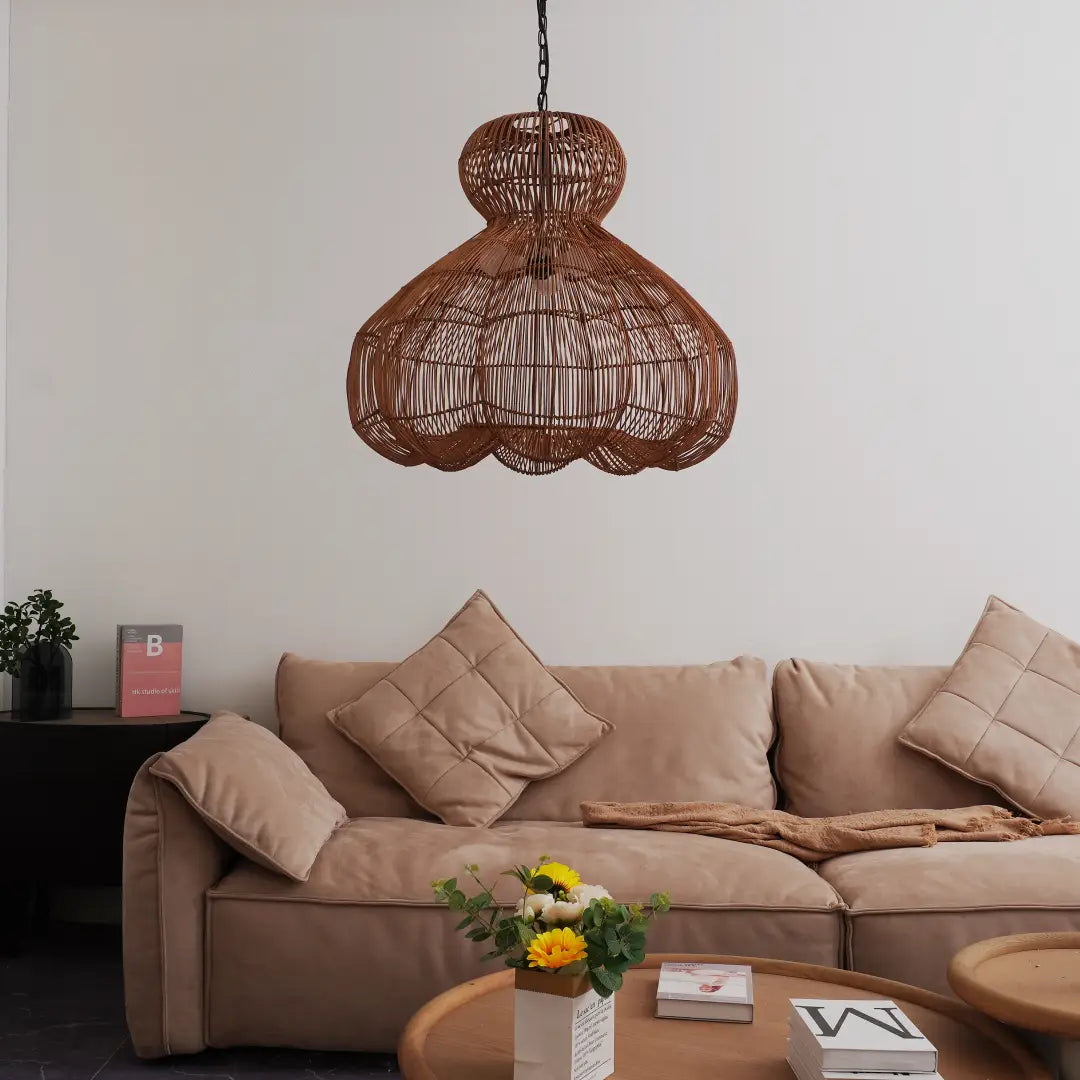 Retro Rattan Pendant Lamp 7