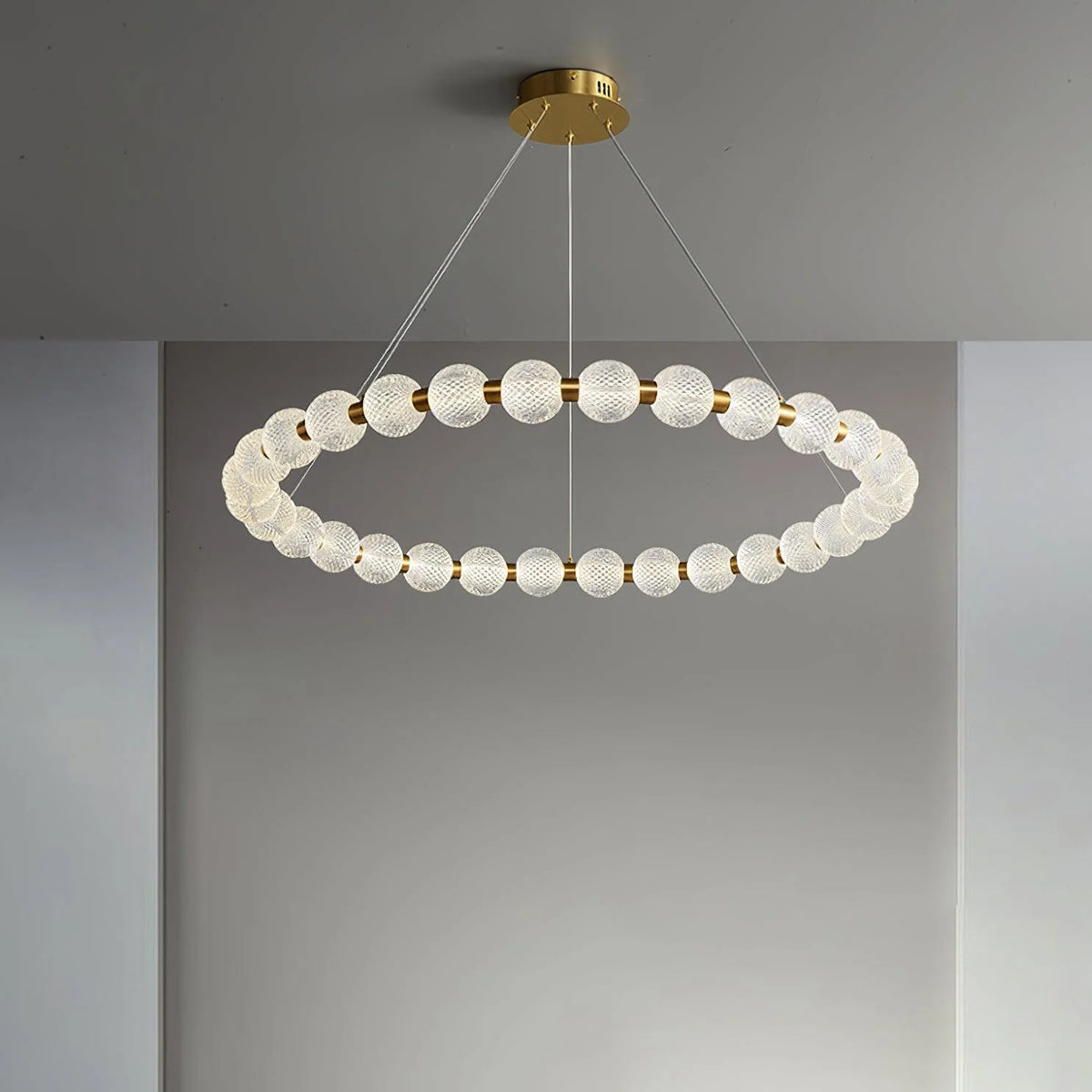 Round Buddha Beads Chandelier 13