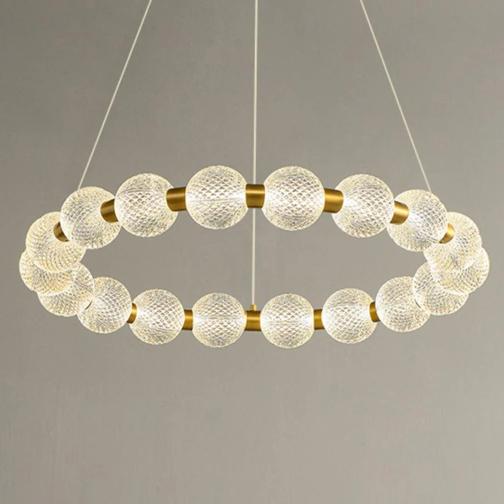 Round Buddha Beads Chandelier 17