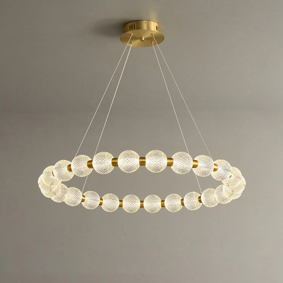 Round Buddha Beads Chandelier 19