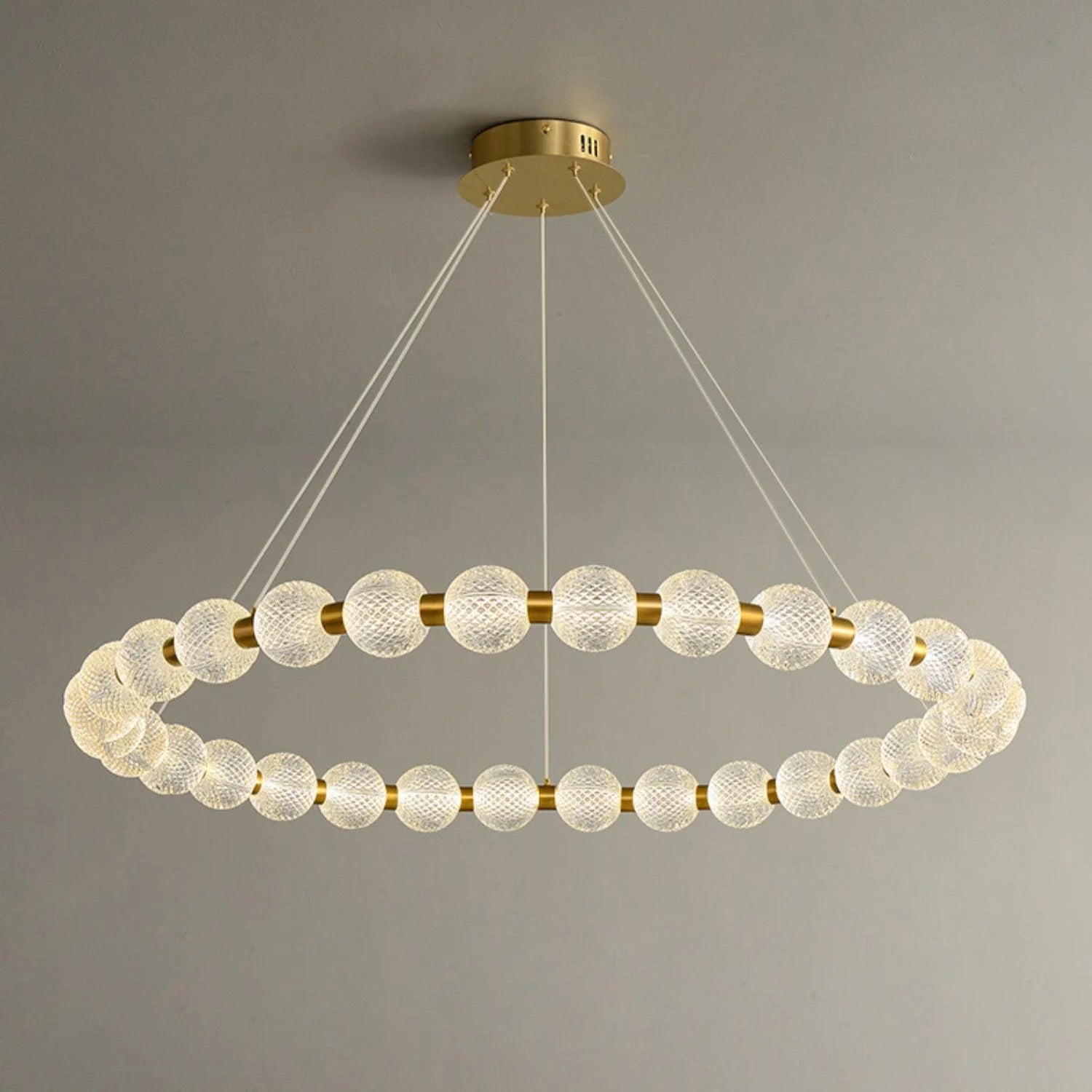 Round Buddha Beads Chandelier 25