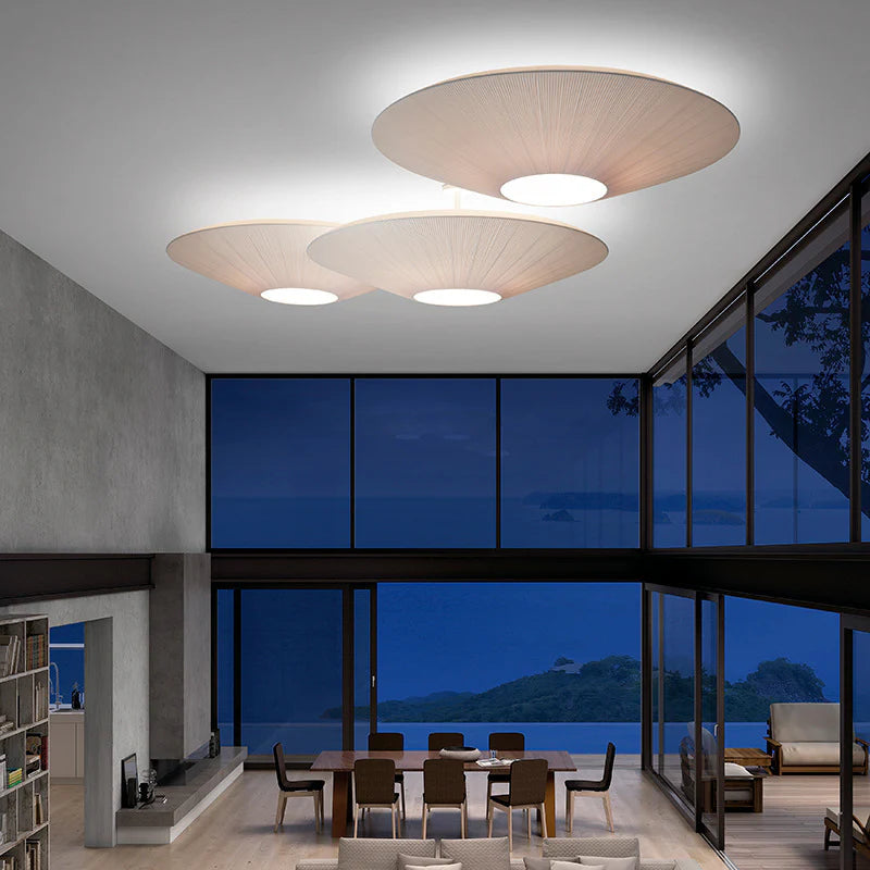 Round_Cloth_Ceiling_Light_in the luxury villa