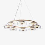 Round Floral Glass Chandelier 1