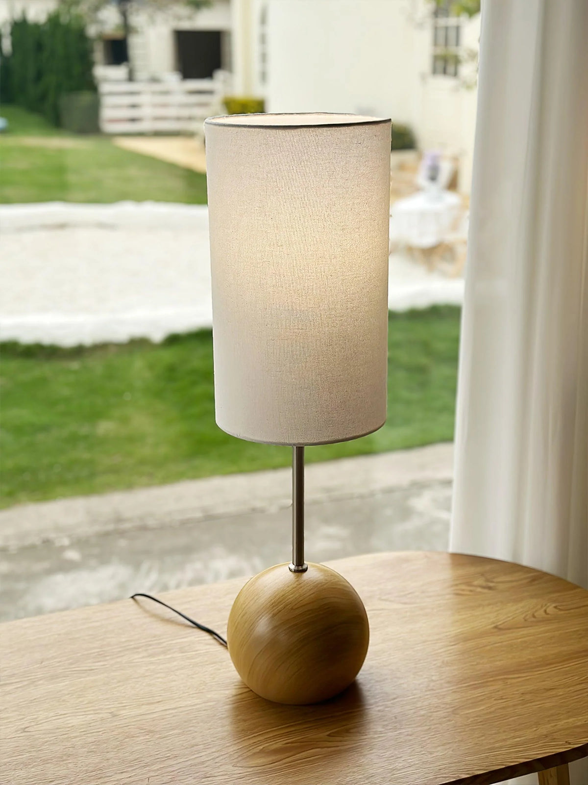 Round Wood Table Lamp 10