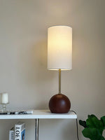 Round Wood Table Lamp 14