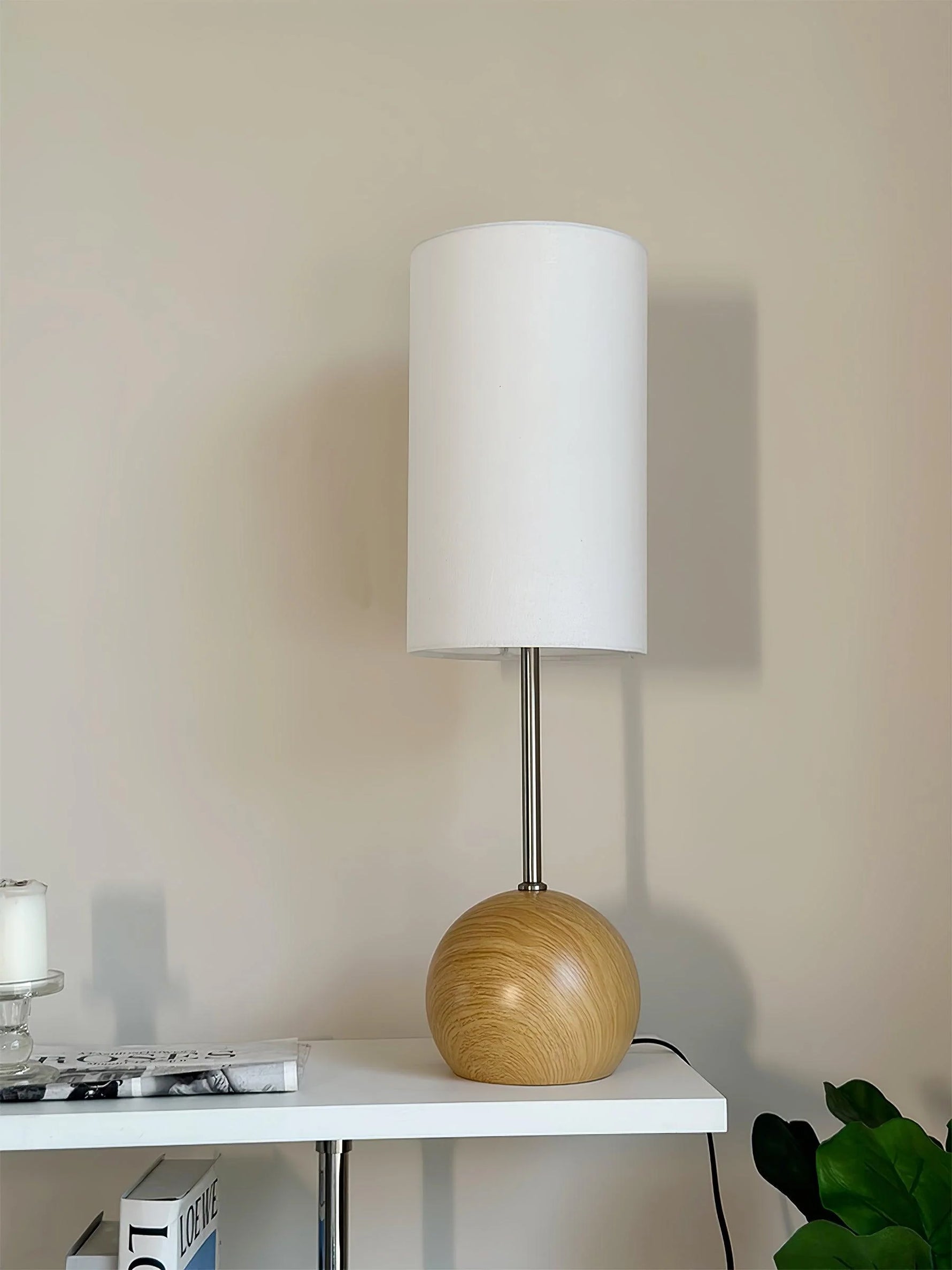 Round Wood Table Lamp 15