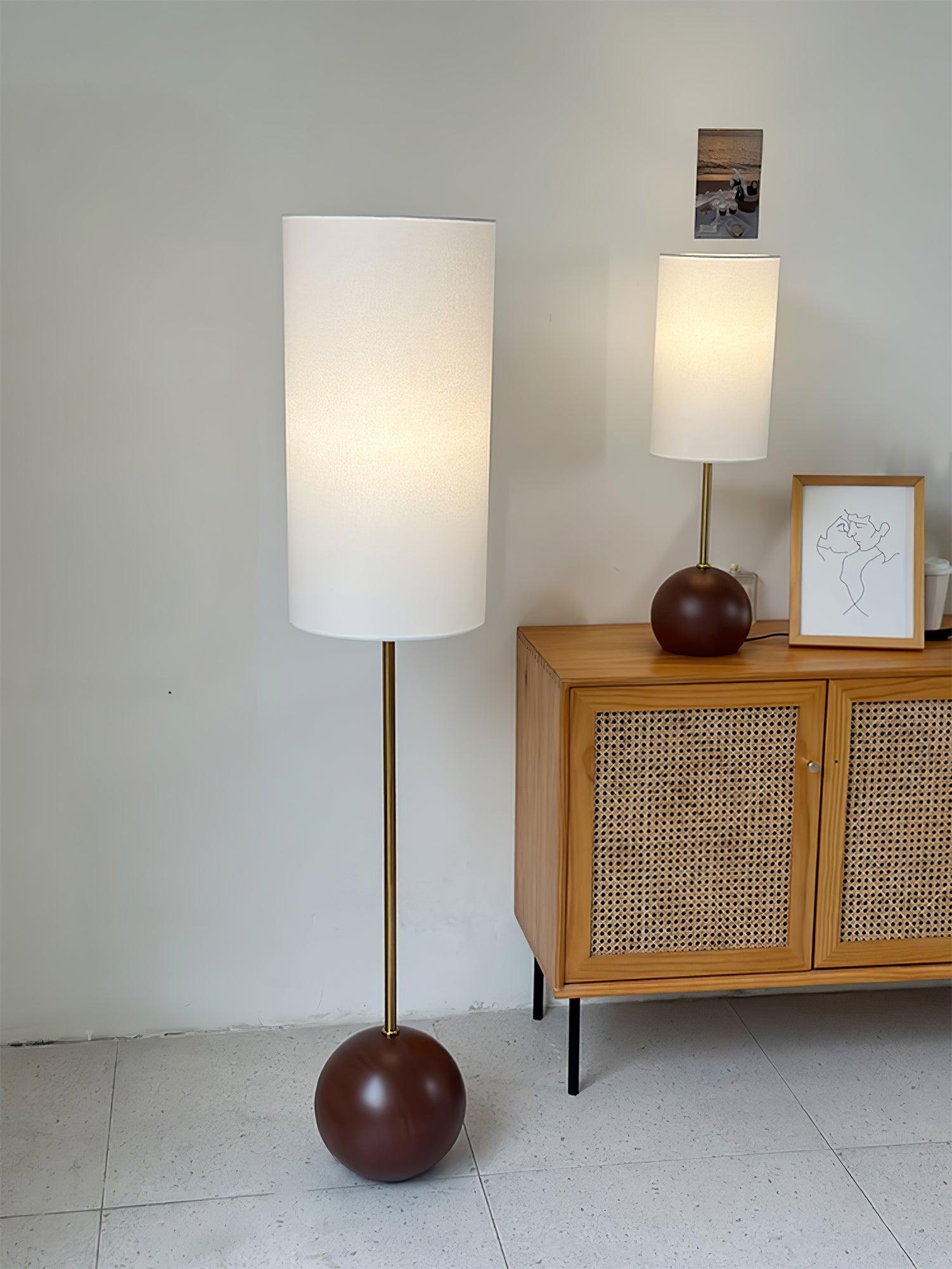 Round Wood Table Lamp 16