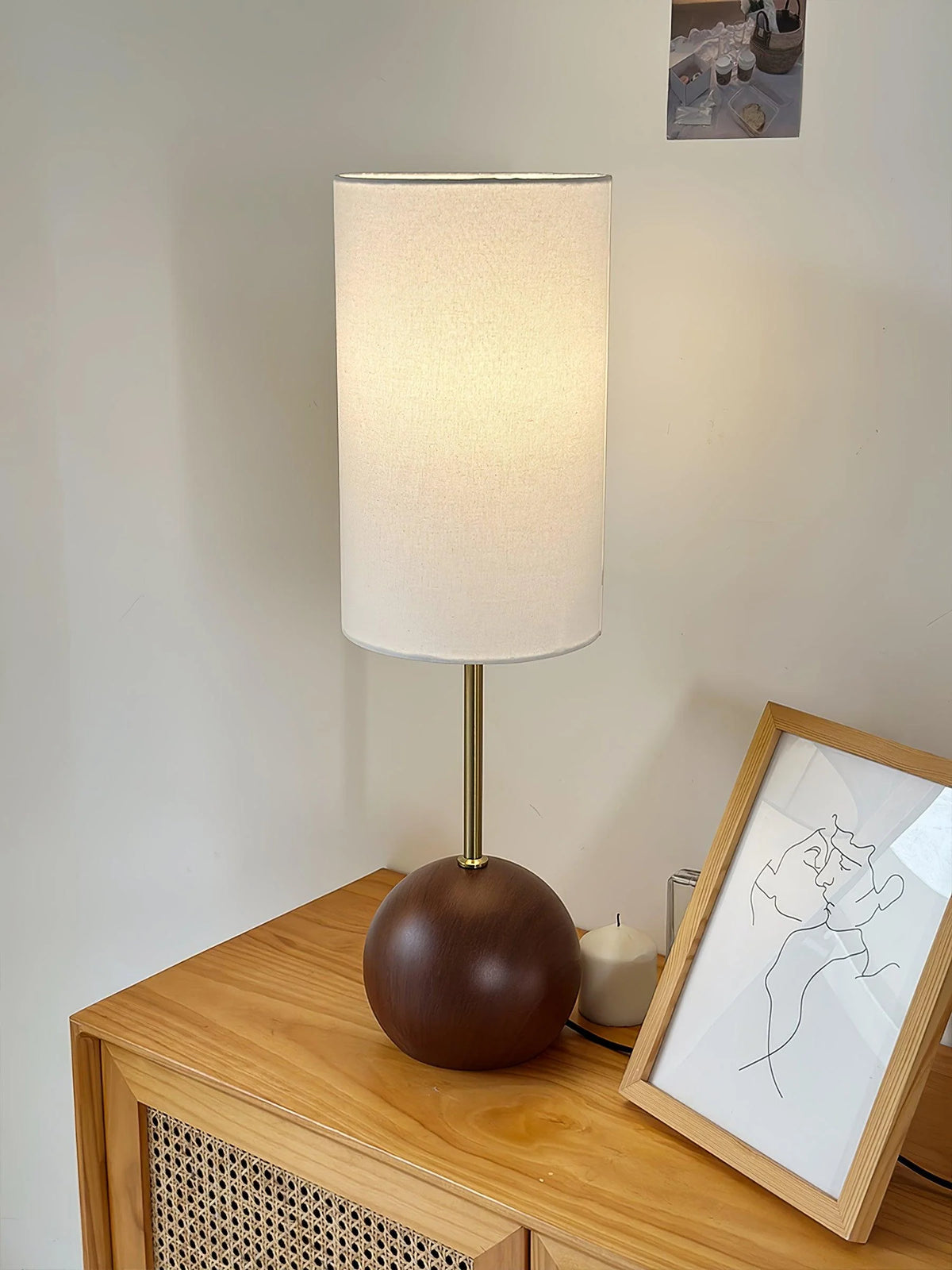 Round Wood Table Lamp 4