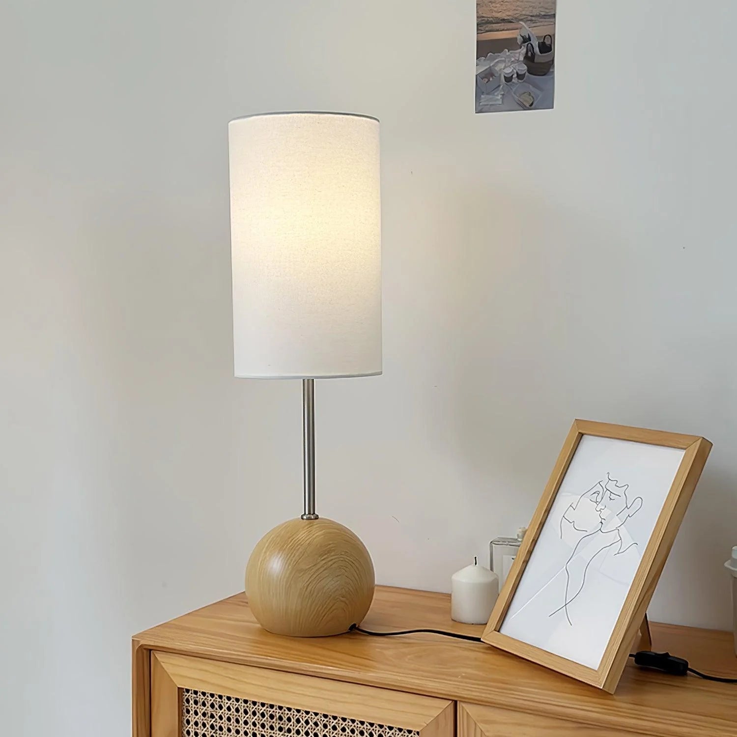 Round Wood Table Lamp 5