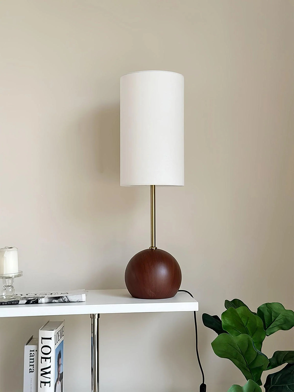 Round Wood Table Lamp 7