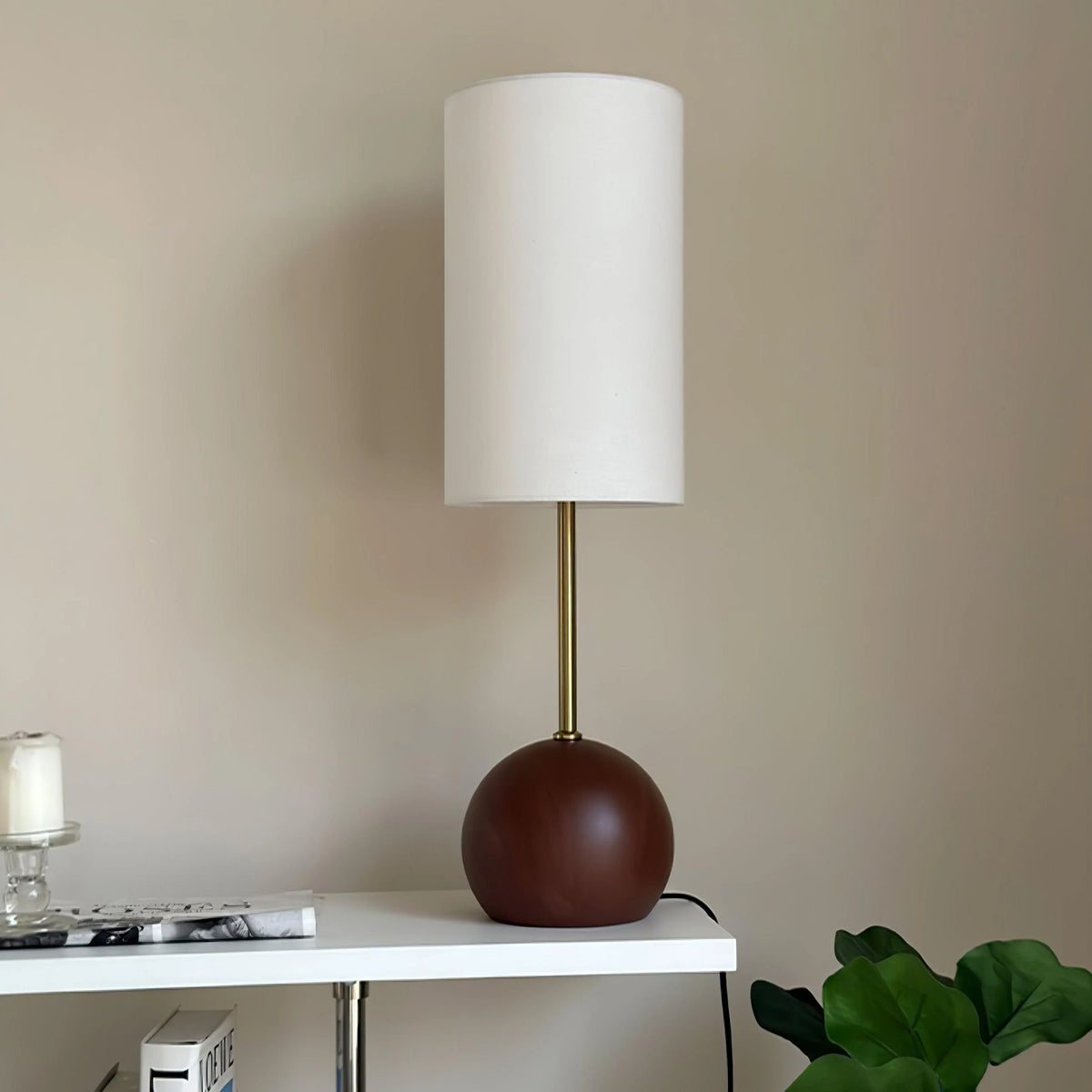 Round Wood Table Lamp 9