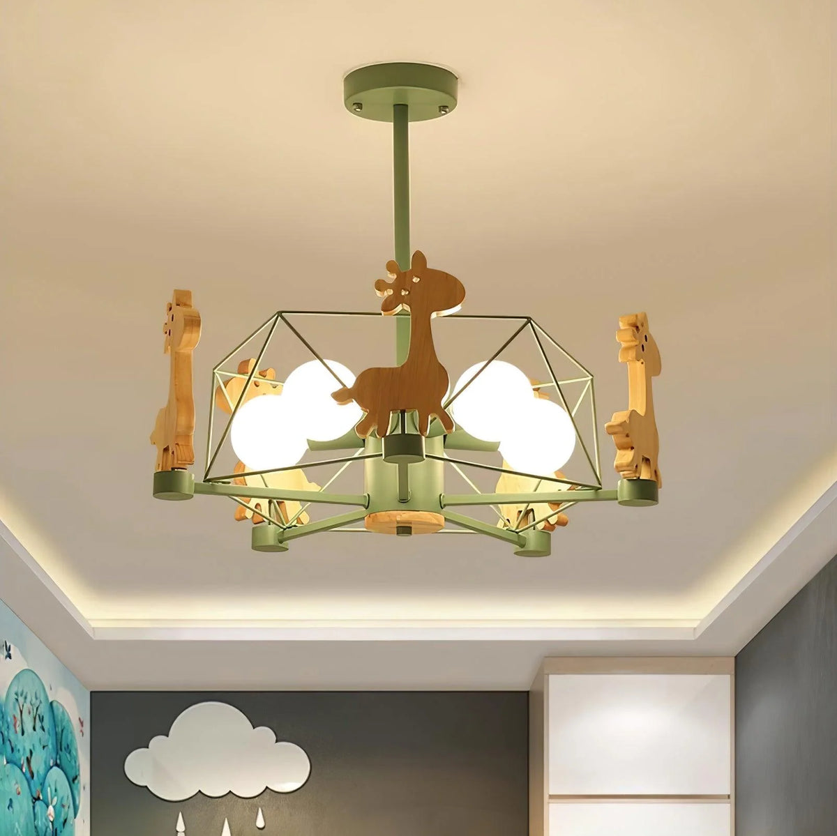 Safari Friends Children's wooden Chandelier 11